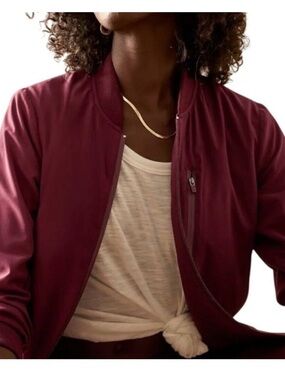 Women's sport flyweight Bomber Jacket - Burgundy 0271